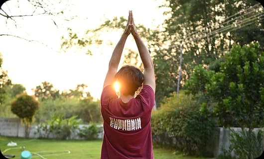 Yoga and meditation session at VSR Vriksha Hyderabad